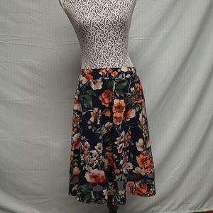 Faith & joy navy floral skirt